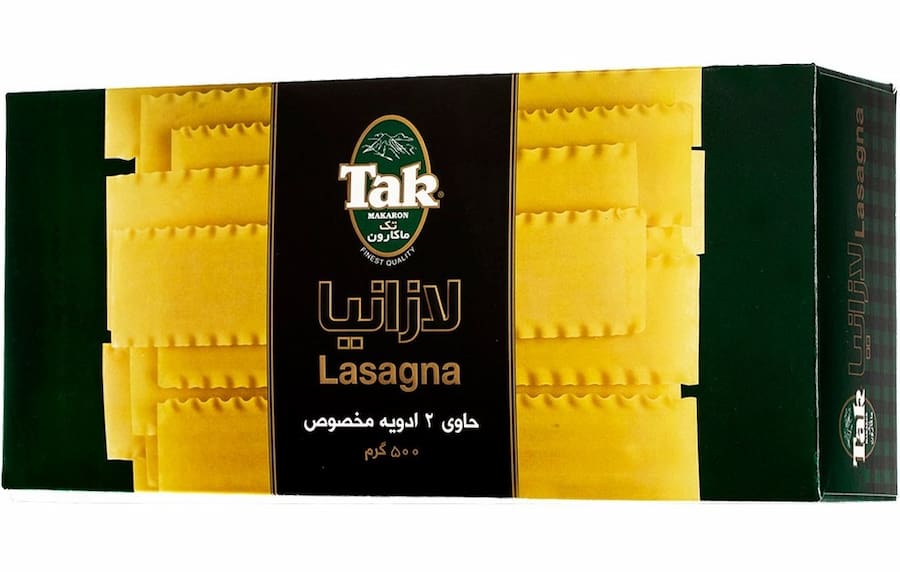 قیمت خرید لازانیا ادویه دار تک ماکارون با فروش عمده